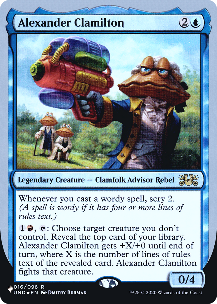 Alexander Clamilton (LIST-016/096) [The List (Unfinity Foil Edition)] Foil
