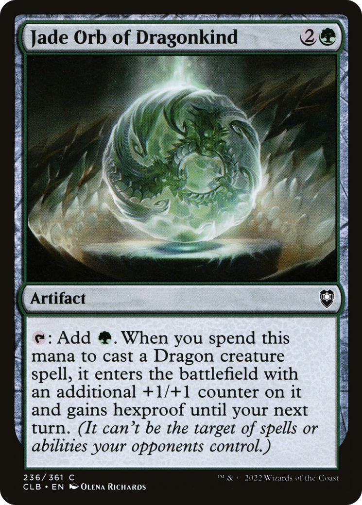 Jade Orb of Dragonkind (CLB-236) [Commander Legends: Battle for Baldur's Gate] Foil