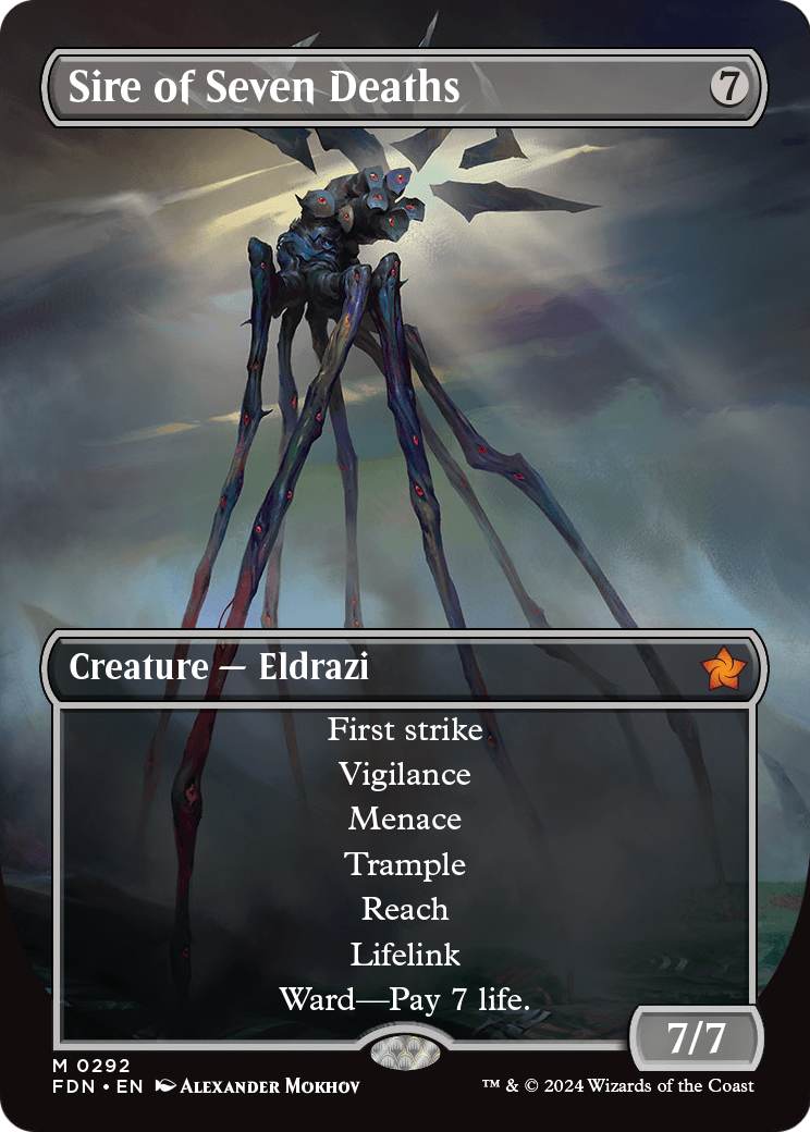 Sire of Seven Deaths (Borderless) (FDN-292) [Foundations] Foil