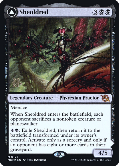 Sheoldred (PRE-125) [March of the Machine Promos] Foil