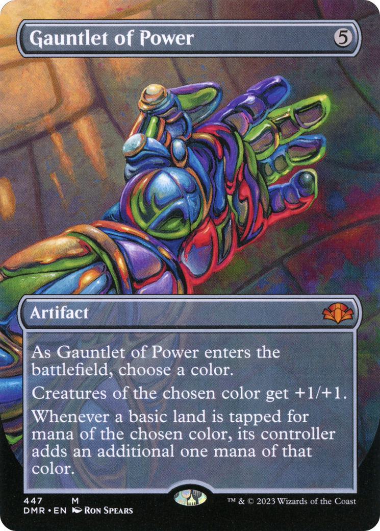 Gauntlet of Power (Borderless) (DMR-447) [Dominaria Remastered] Foil