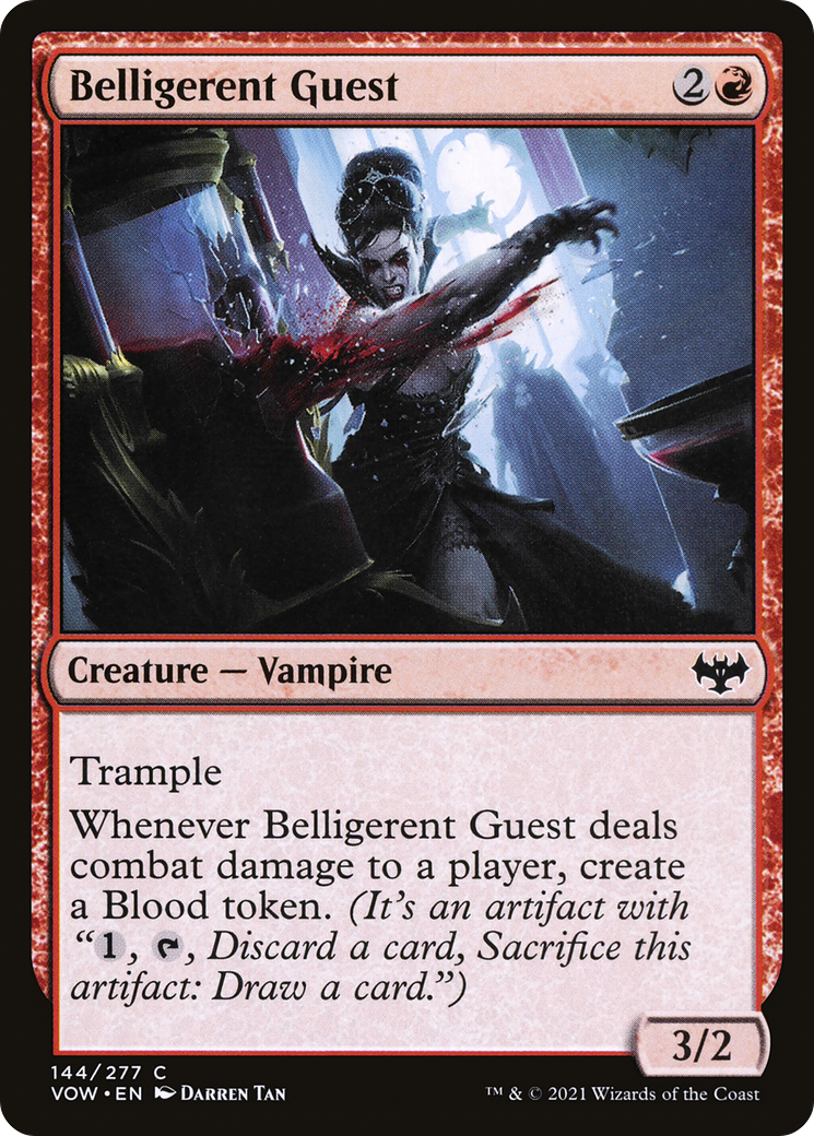 Belligerent Guest (VOW-144) [Innistrad: Crimson Vow] Foil