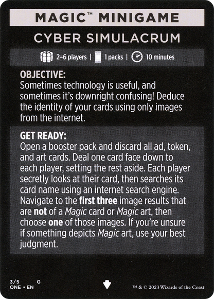 Cyber Simulacrum // Cyber Simulacrum (cont'd) (MONE-003) [Phyrexia: All Will Be One Minigames] Foil