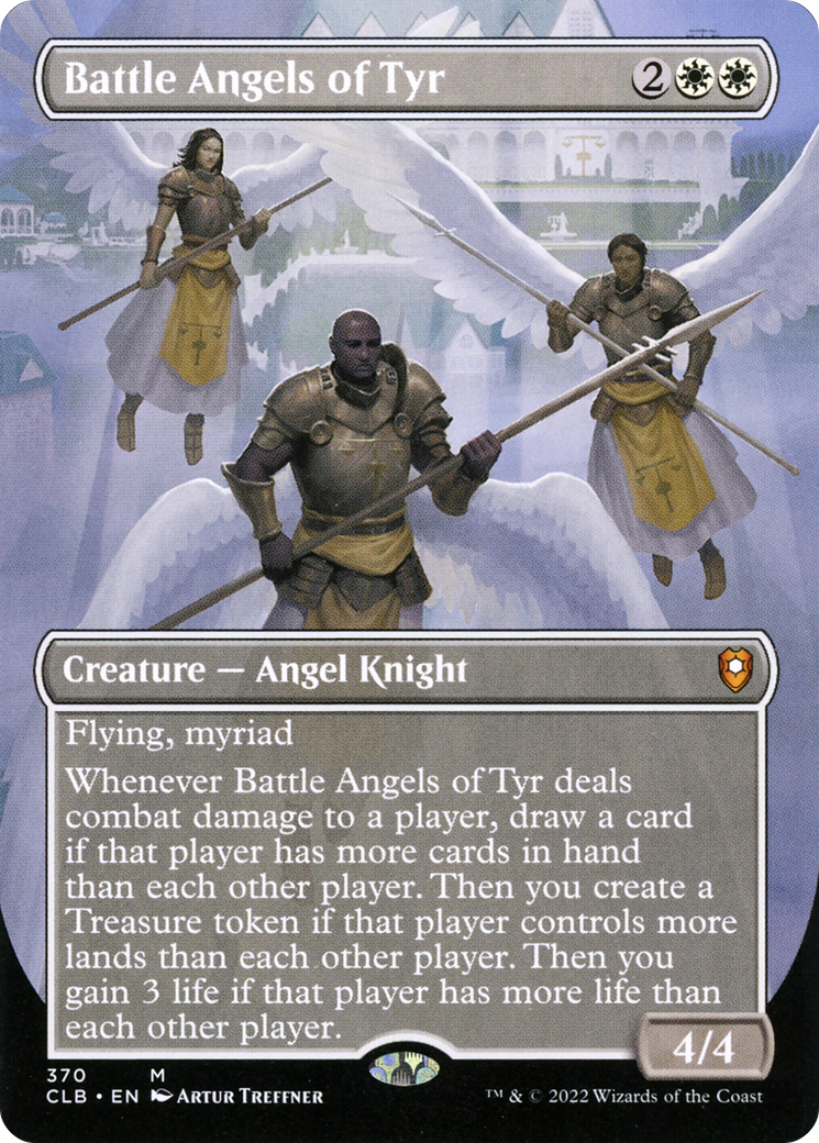Battle Angels of Tyr (Borderless) (CLB-370) [Commander Legends: Battle for Baldur's Gate] Foil