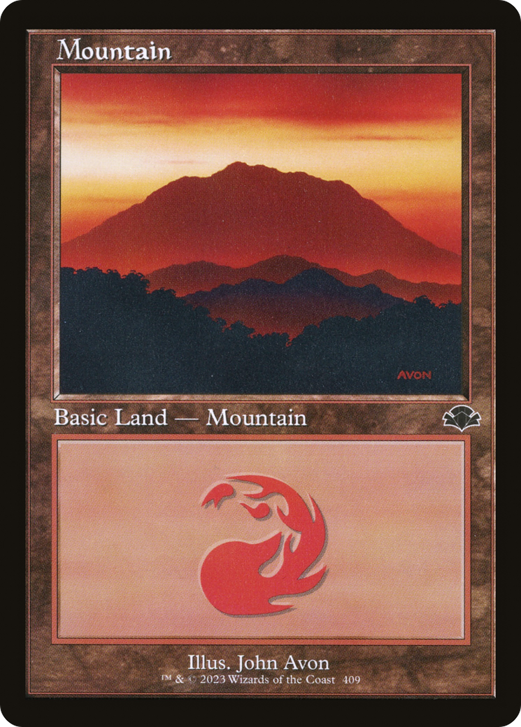 Mountain (DMR-409) (Retro Frame) [Dominaria Remastered] Foil