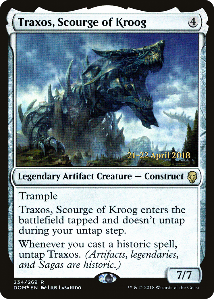 Traxos, Scourge of Kroog (PRE-234S) [Dominaria Promos] Foil