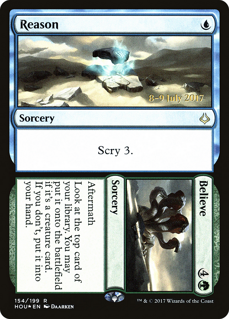 Reason // Believe (PRE-154S) [Hour of Devastation Promos] Foil