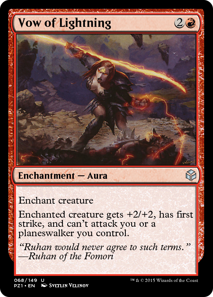 Vow of Lightning (PZ1-068) [Legendary Cube Prize Pack]