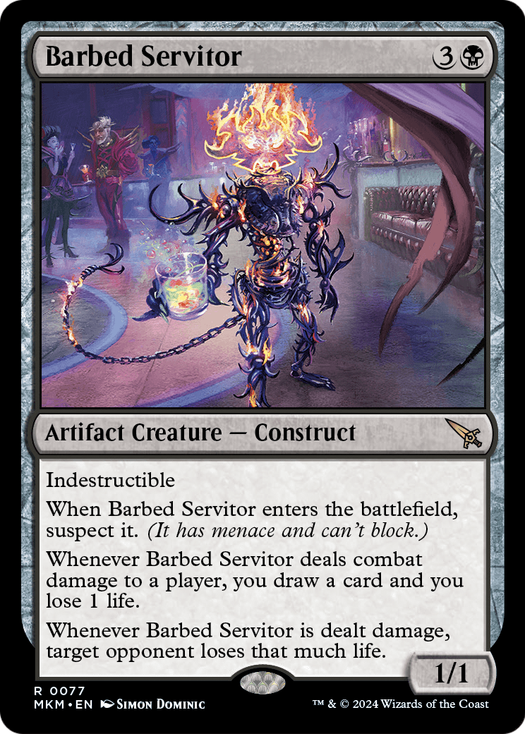 Barbed Servitor (MKM-077) [Murders at Karlov Manor] Foil