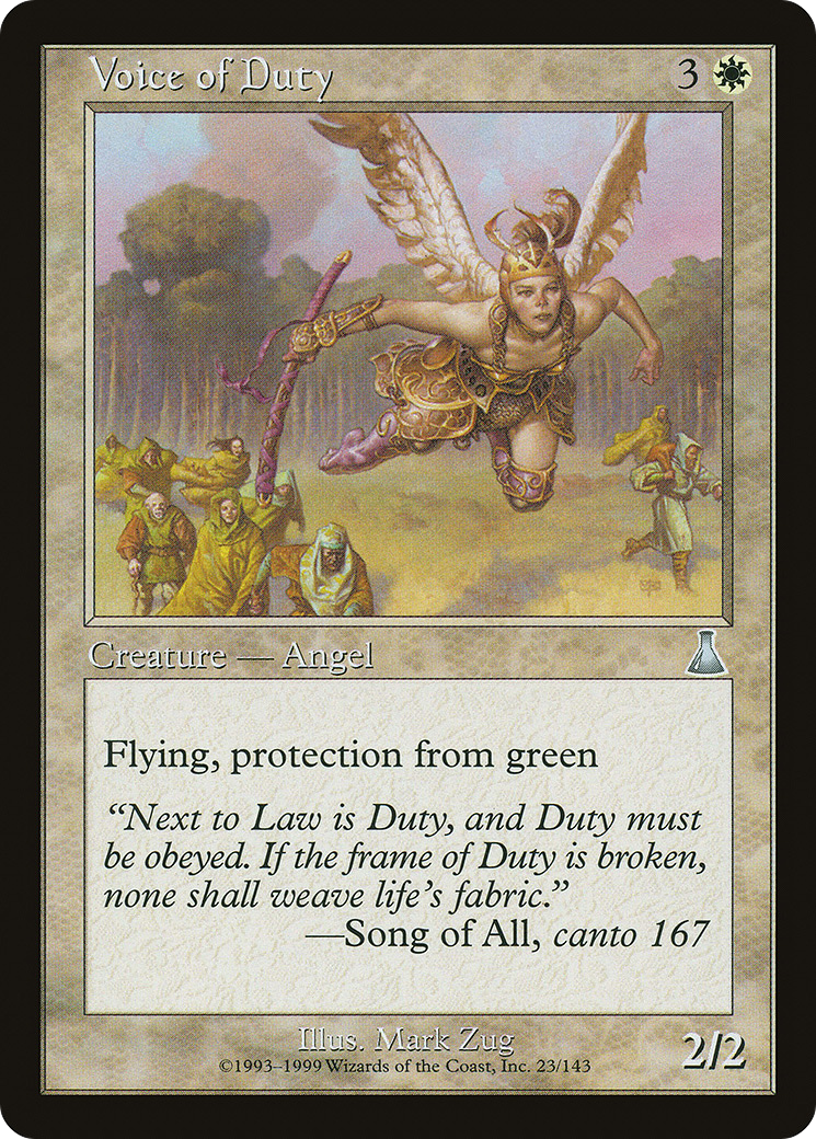Voice of Duty (UDS-023) [Urza's Destiny]
