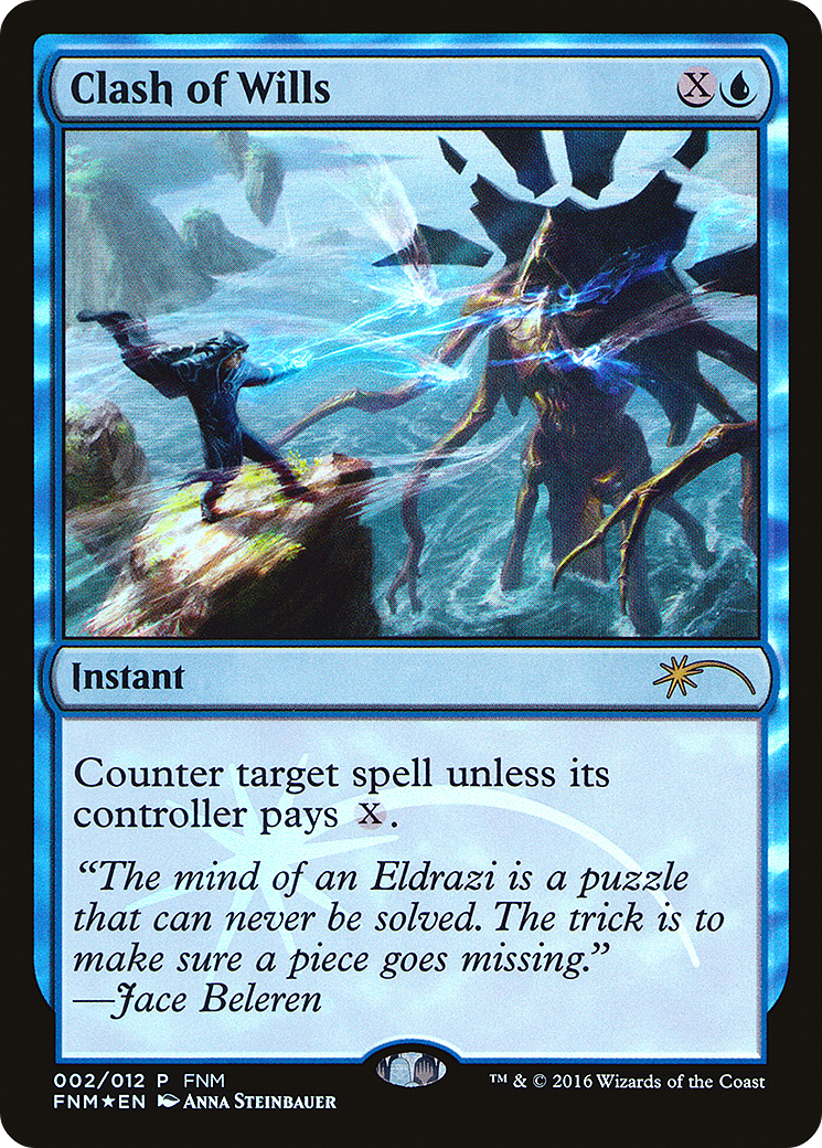 Clash of Wills (FNM-002) [Friday Night Magic 2016] Foil