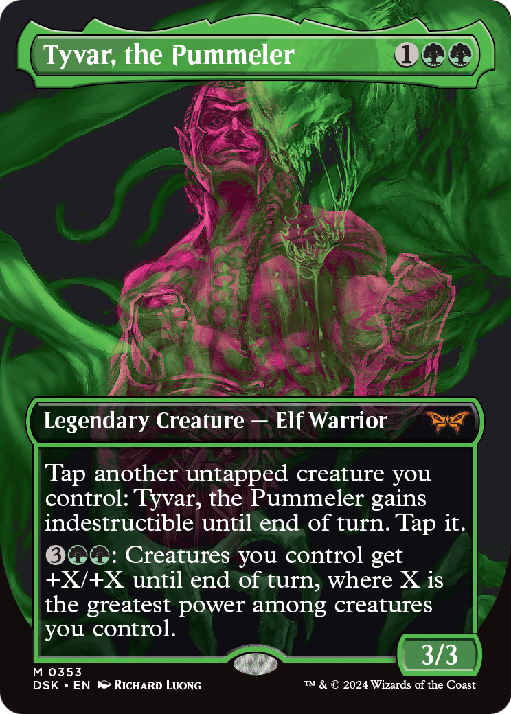 Tyvar, the Pummeler (Showcase) (DSK-353) (Borderless) [Duskmourn: House of Horror] Foil