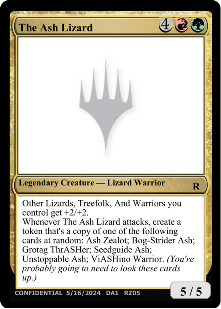 The Ash Lizard (UNK-RZ05C) [Unknown Event]