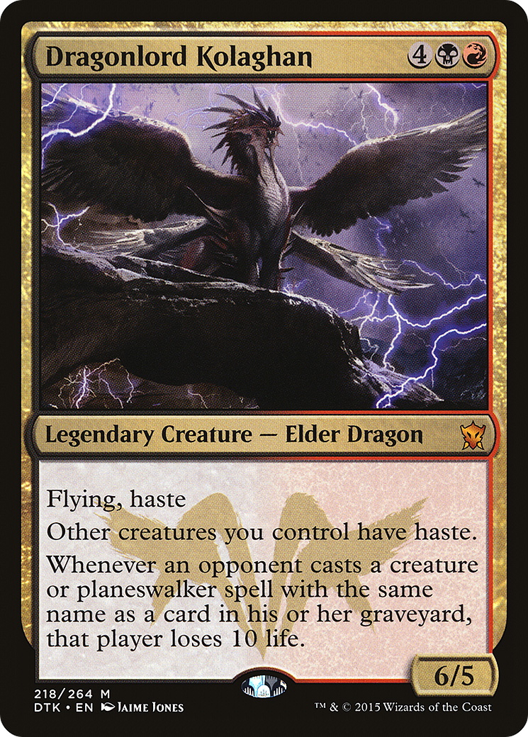 Dragonlord Kolaghan (DTK-218) [Dragons of Tarkir] Foil
