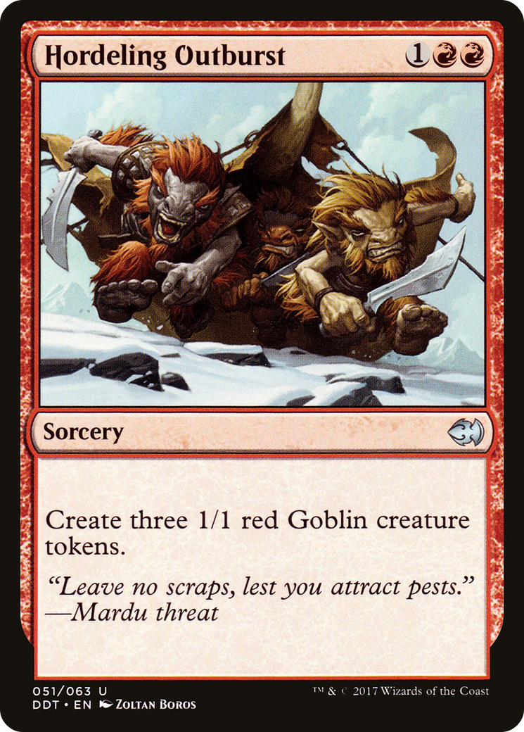 Hordeling Outburst (DDT-051) [Duel Decks: Merfolk vs. Goblins]