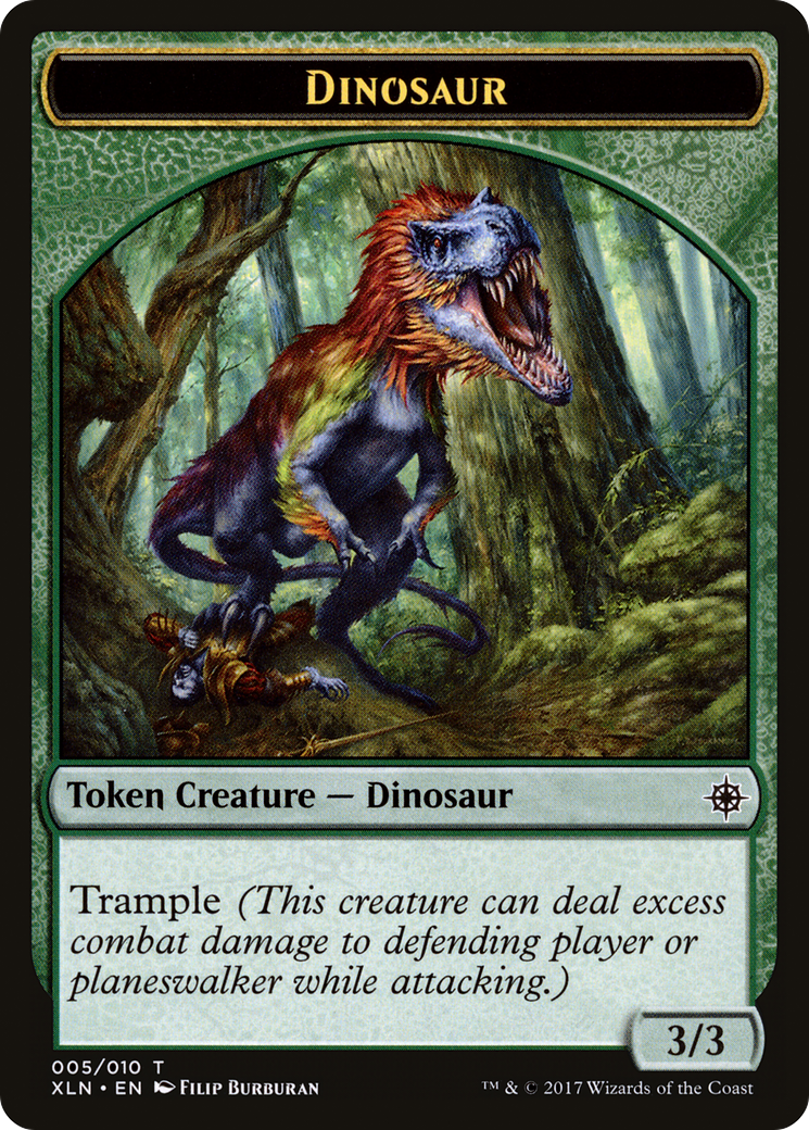 Dinosaur Token (XLN-005) [Ixalan Tokens] Foil