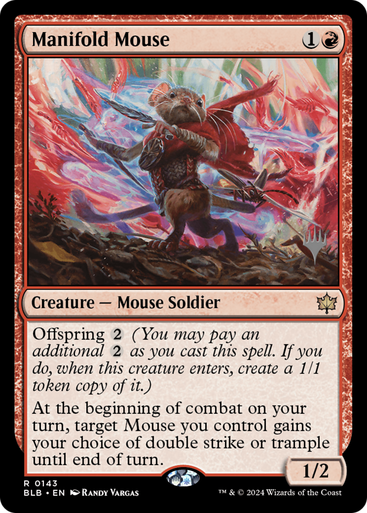 Manifold Mouse (PPBLB-143) [Promo Pack: Bloomburrow Promos]
