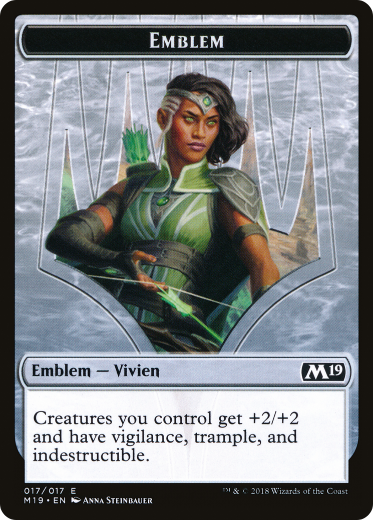 Emblem - Vivien Reid (M19-017) [Core Set 2019 Tokens]
