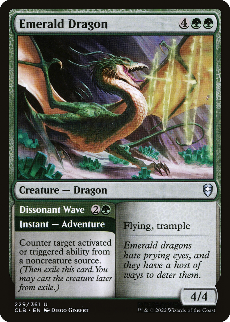 Emerald Dragon (CLB-229) [Commander Legends: Battle for Baldur's Gate] Foil