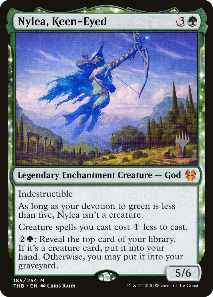 Nylea, Keen-Eyed (PPTHB-185) [Promo Pack: Theros Beyond Death Promos]