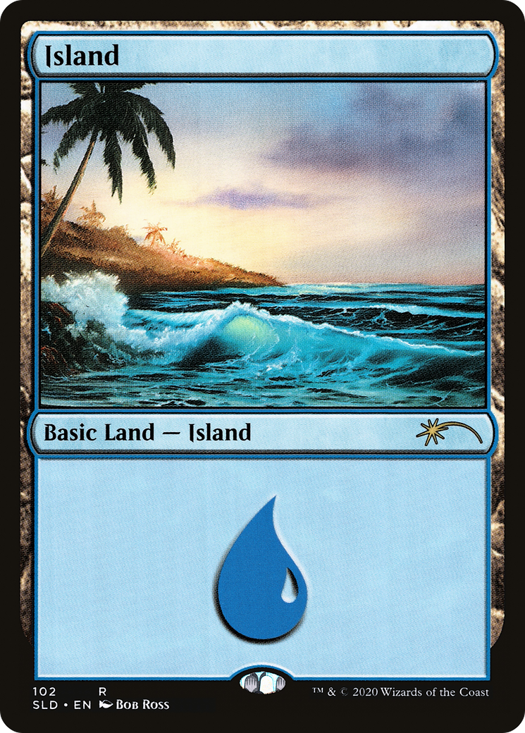 Island (SLD-102) (Bob Ross) [Secret Lair Drop]