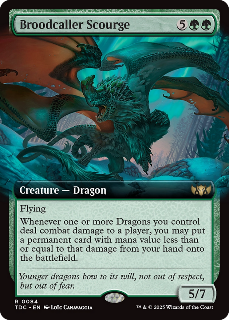 Broodcaller Scourge (Extended Art) (TDC-084) [Commander: Tarkir: Dragonstorm]