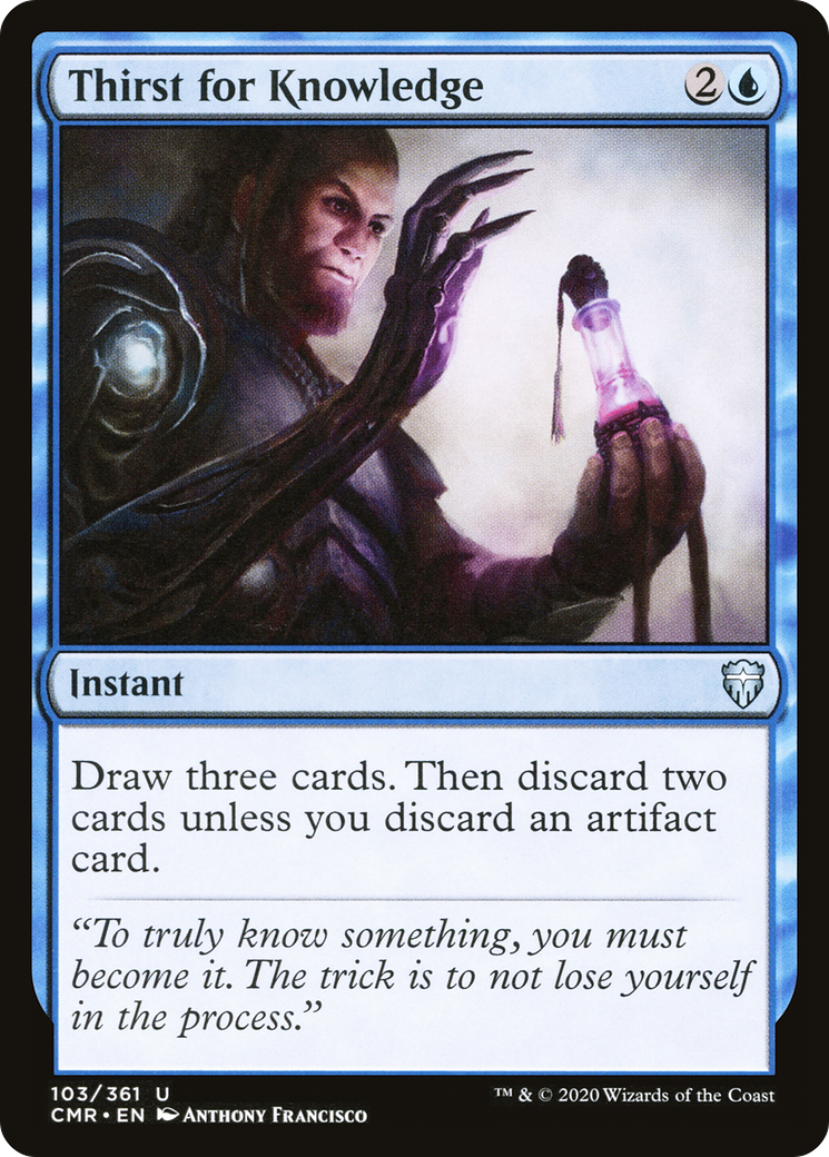 Thirst for Knowledge (CMR-103) [Commander Legends] Foil
