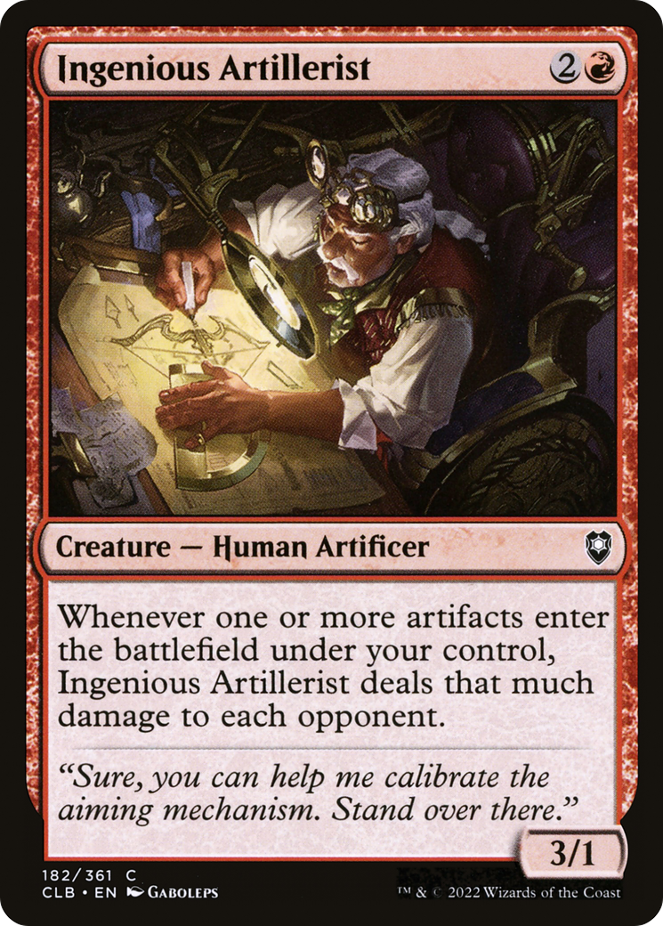 Ingenious Artillerist (CLB-182) [Commander Legends: Battle for Baldur's Gate] Foil