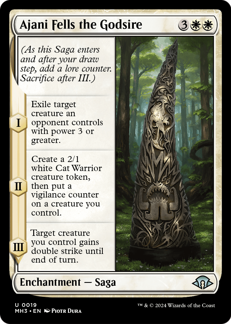 Ajani Fells the Godsire (MH3-019) [Modern Horizons 3] Foil