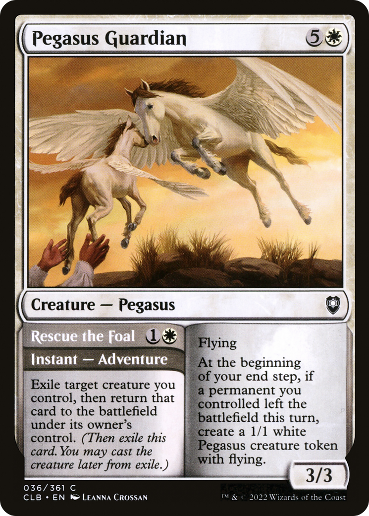 Pegasus Guardian (CLB-036) [Commander Legends: Battle for Baldur's Gate] Foil