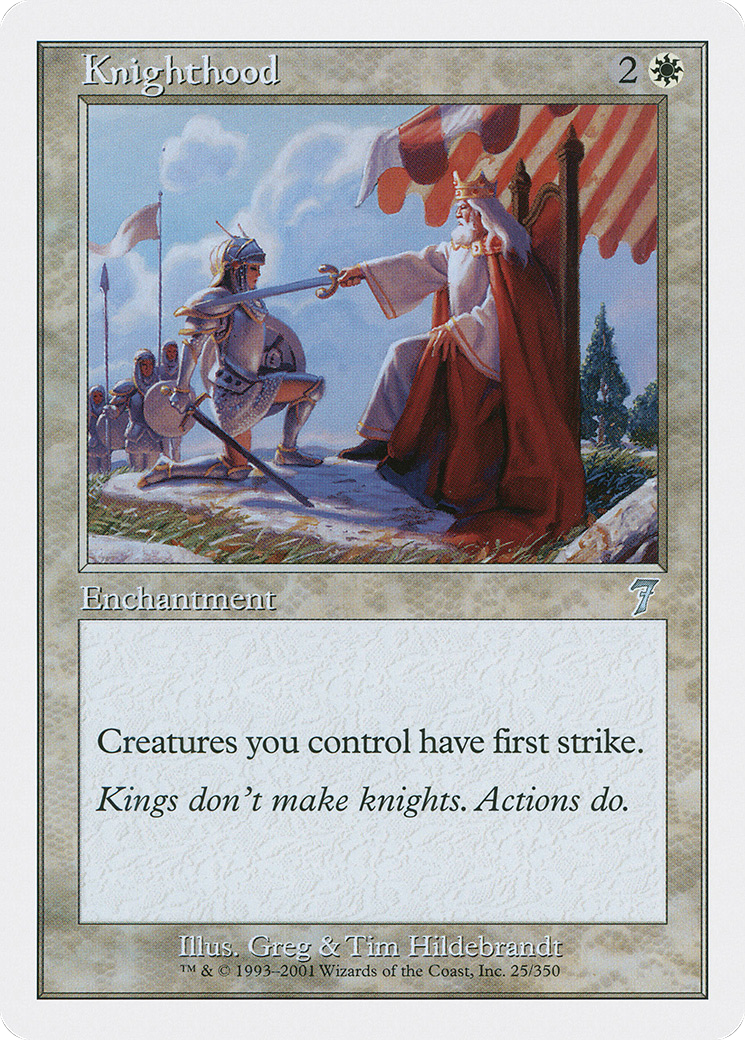 Knighthood (7ED-025) [7th Edition] Foil