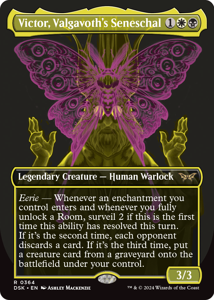 Victor, Valgavoth's Seneschal (Showcase) (DSK-364) (Borderless) [Duskmourn: House of Horror] Foil
