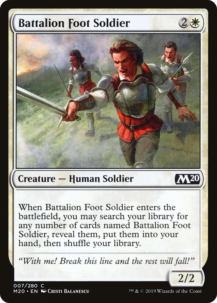 Battalion Foot Soldier (M20-007) [Core Set 2020]