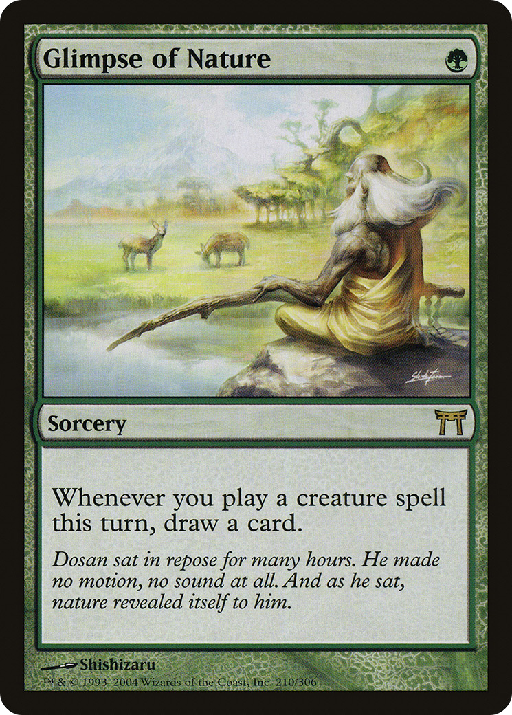 Glimpse of Nature (CHK-210) [Champions of Kamigawa] Foil