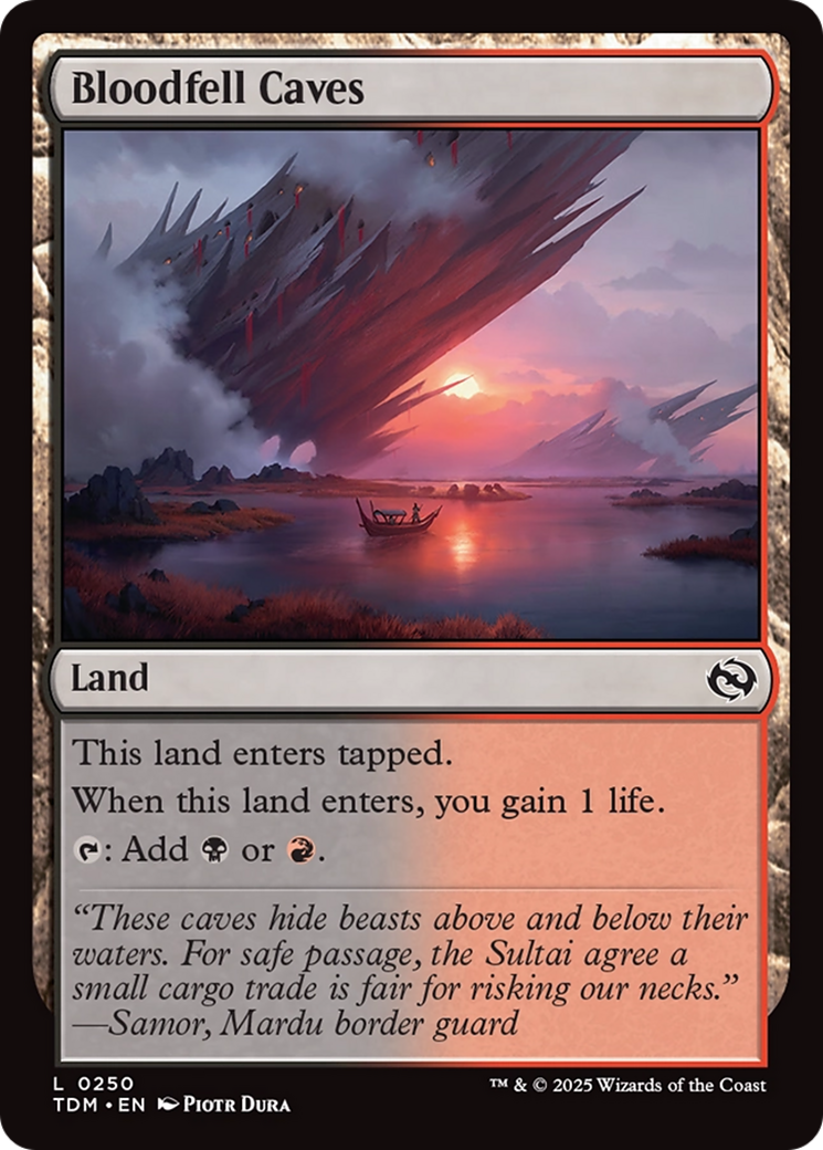 Bloodfell Caves (TDM-250) [Tarkir: Dragonstorm] Foil