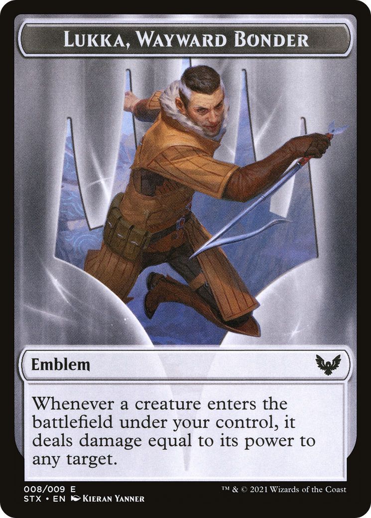 Lukka, Wayward Bonder Emblem (TSTX-008) [Strixhaven: School of Mages Tokens] Foil