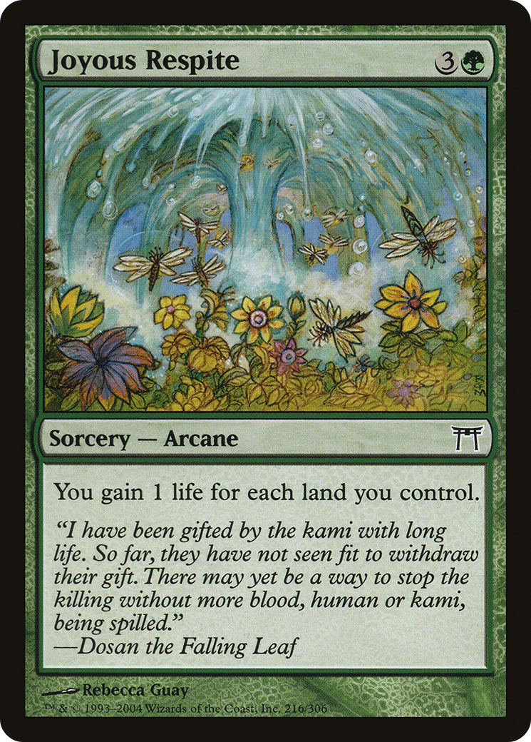 Joyous Respite (CHK-216) [Champions of Kamigawa] Foil