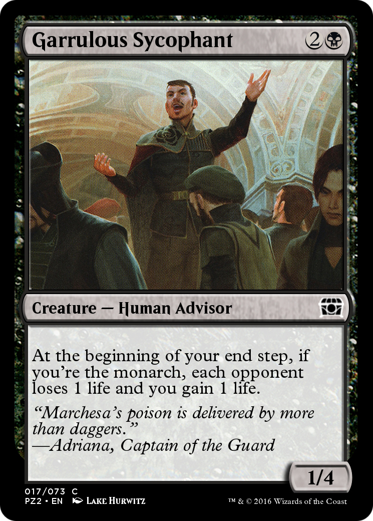 Garrulous Sycophant (PZ2-017) [Treasure Chest] Foil