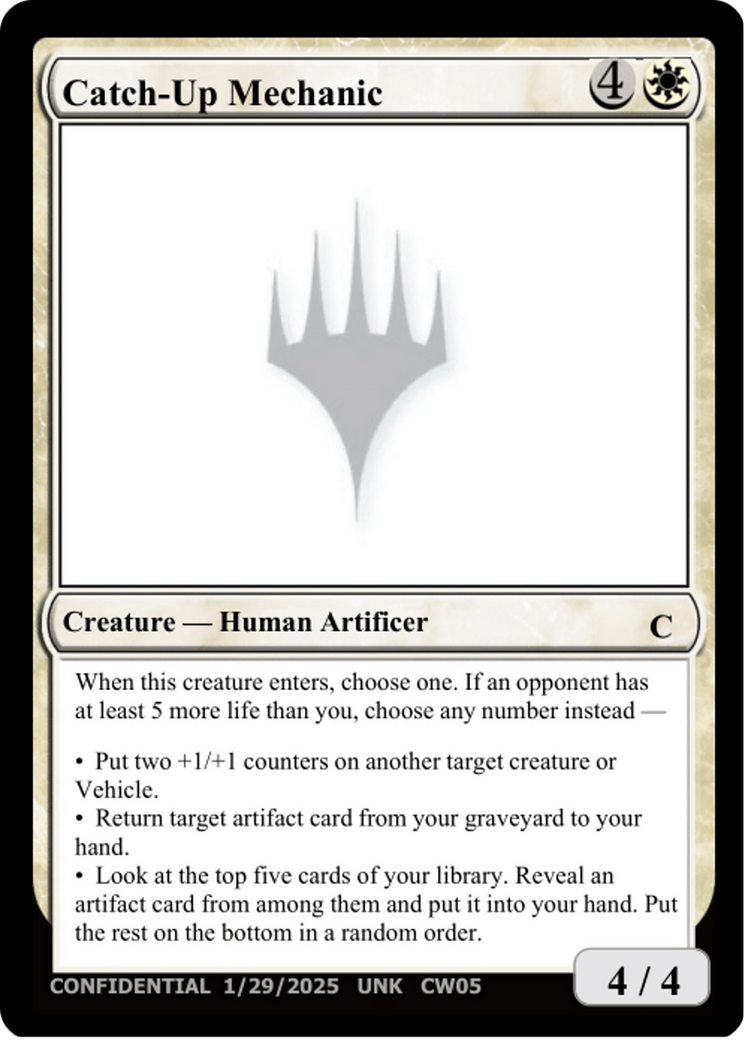 Catch-Up Mechanic (UNK-CW05) [Un-Known Event Playtest Cards]