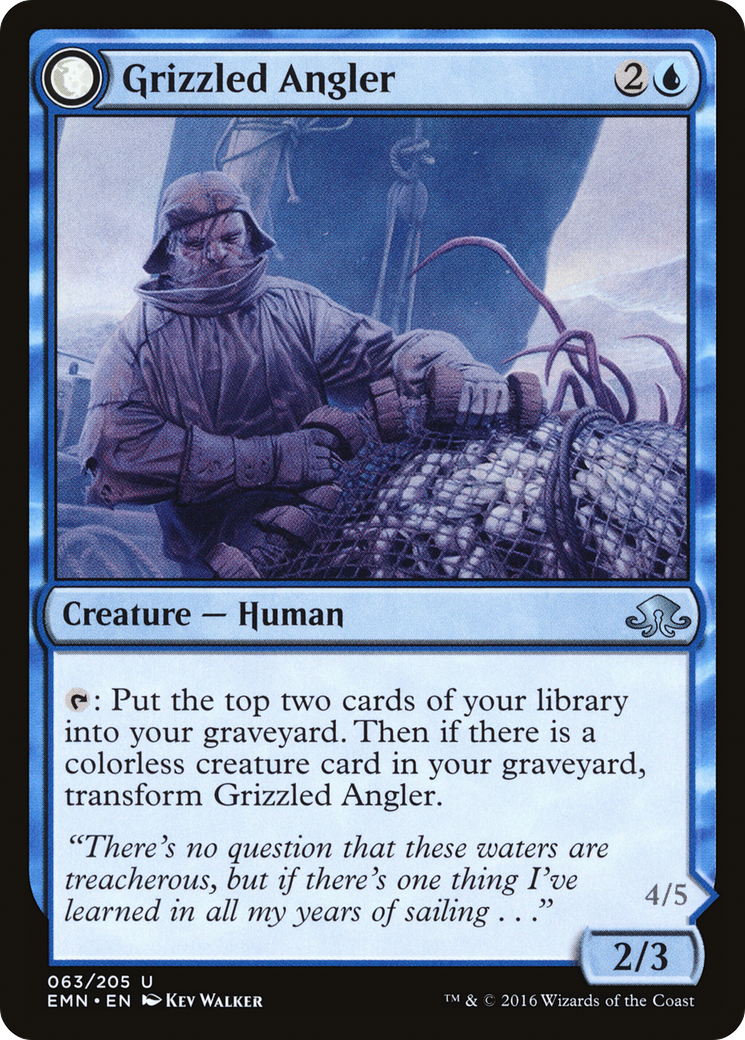 Grizzled Angler // Grisly Anglerfish (EMN-063) [Eldritch Moon]
