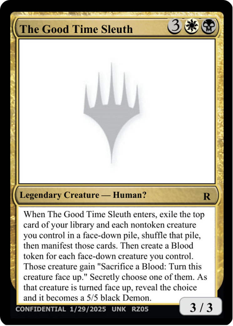 The Good Time Sleuth [Un-Known Event Playtest Cards]