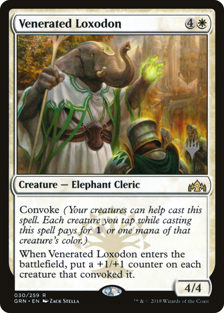 Venerated Loxodon (PPTHB-030) [Promo Pack: Guilds of Ravnica Promos] Foil