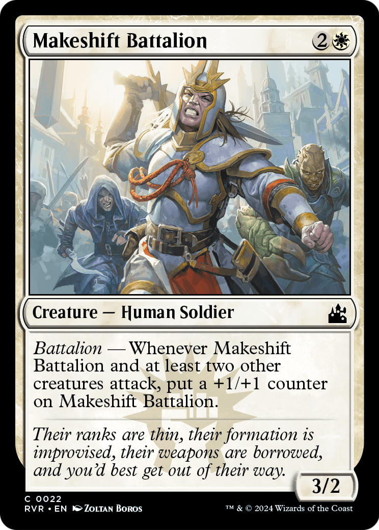 Makeshift Battalion (RVR-022) [Ravnica Remastered] Foil