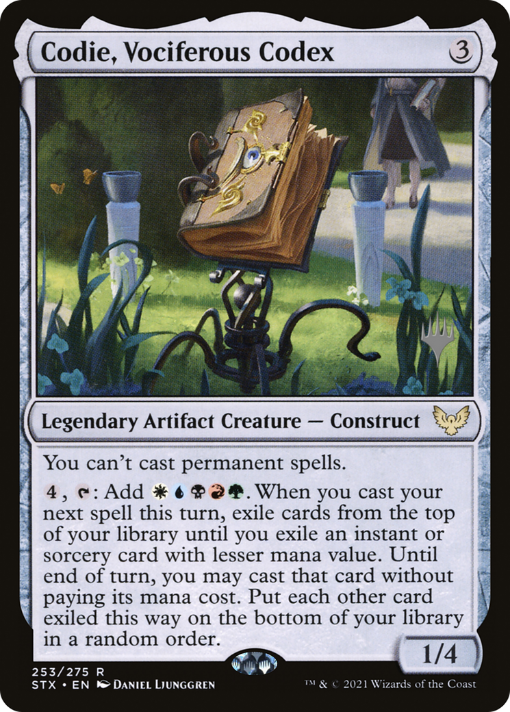 Codie, Vociferous Codex (PPSTX-253P) [Promo Pack: Strixhaven: School of Mages Promos] Foil