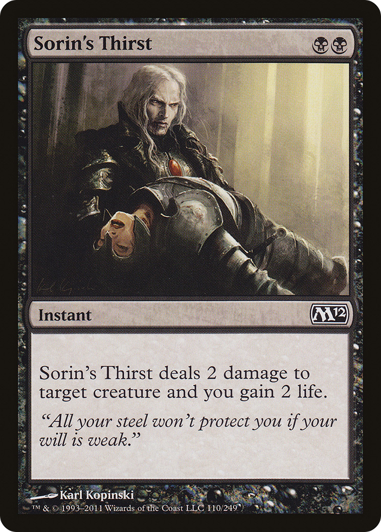 Sorin's Thirst (M12-110) [Magic 2012]