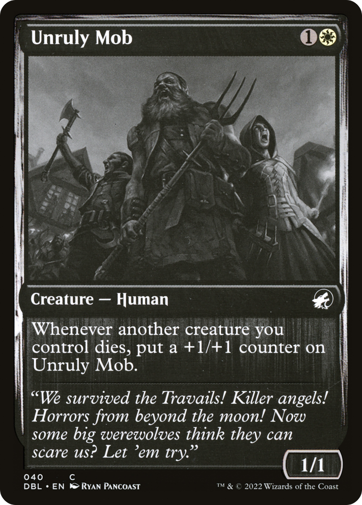 Unruly Mob (DBL-040) [Innistrad: Double Feature] Foil