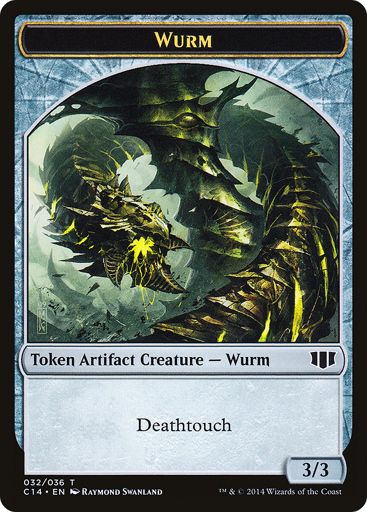 Wurm (Deathtouch) // Goat Double-sided Token (C14-32 // 3) [Commander 2014 Tokens]
