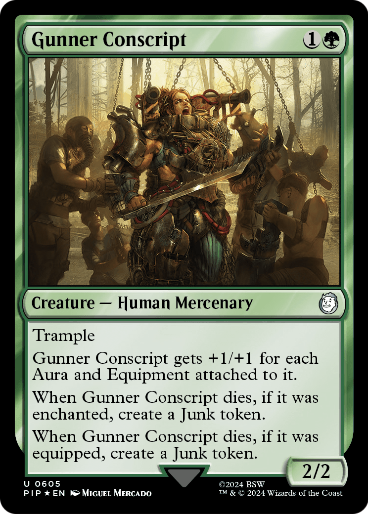 Gunner Conscript (Surge Foil) (PIP-605) [Fallout] Foil