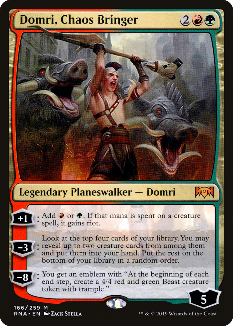 Domri, Chaos Bringer (RNA-166) [Ravnica Allegiance] Foil