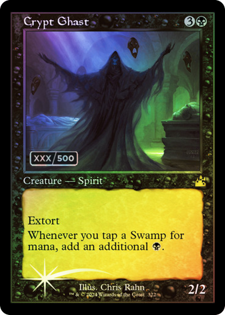 Crypt Ghast (Retro Frame) (Serial Numbered) (RVR-322) [Ravnica Remastered] Foil